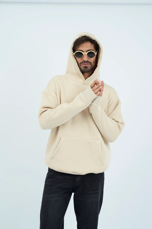 Beige Oversized Sweatshirt