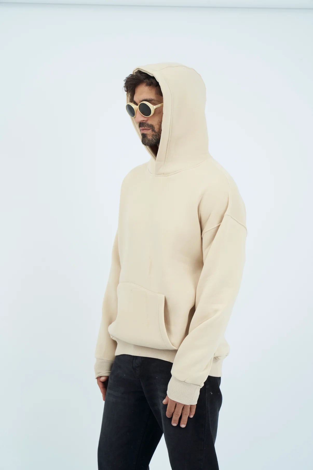 Beige Oversized Sweatshirt