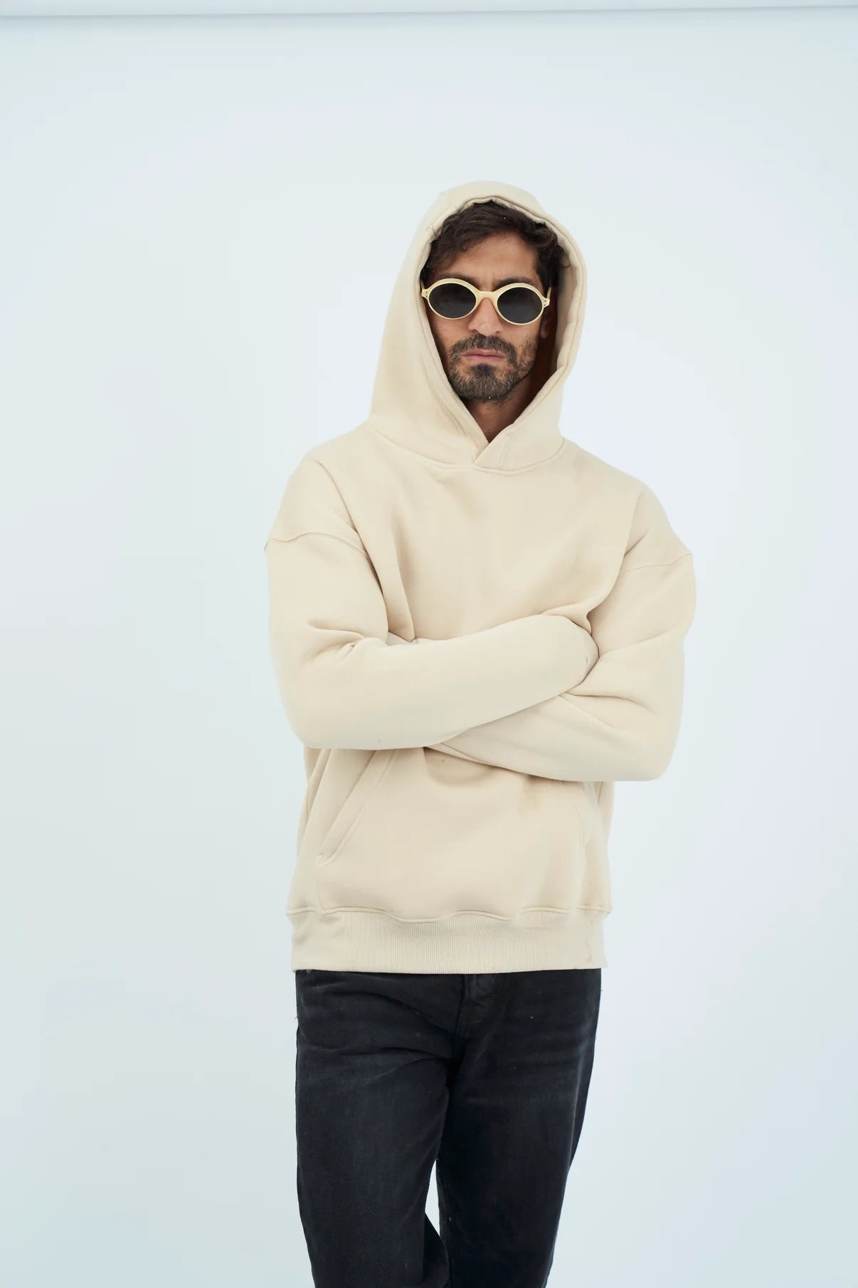 Beige Oversized Sweatshirt