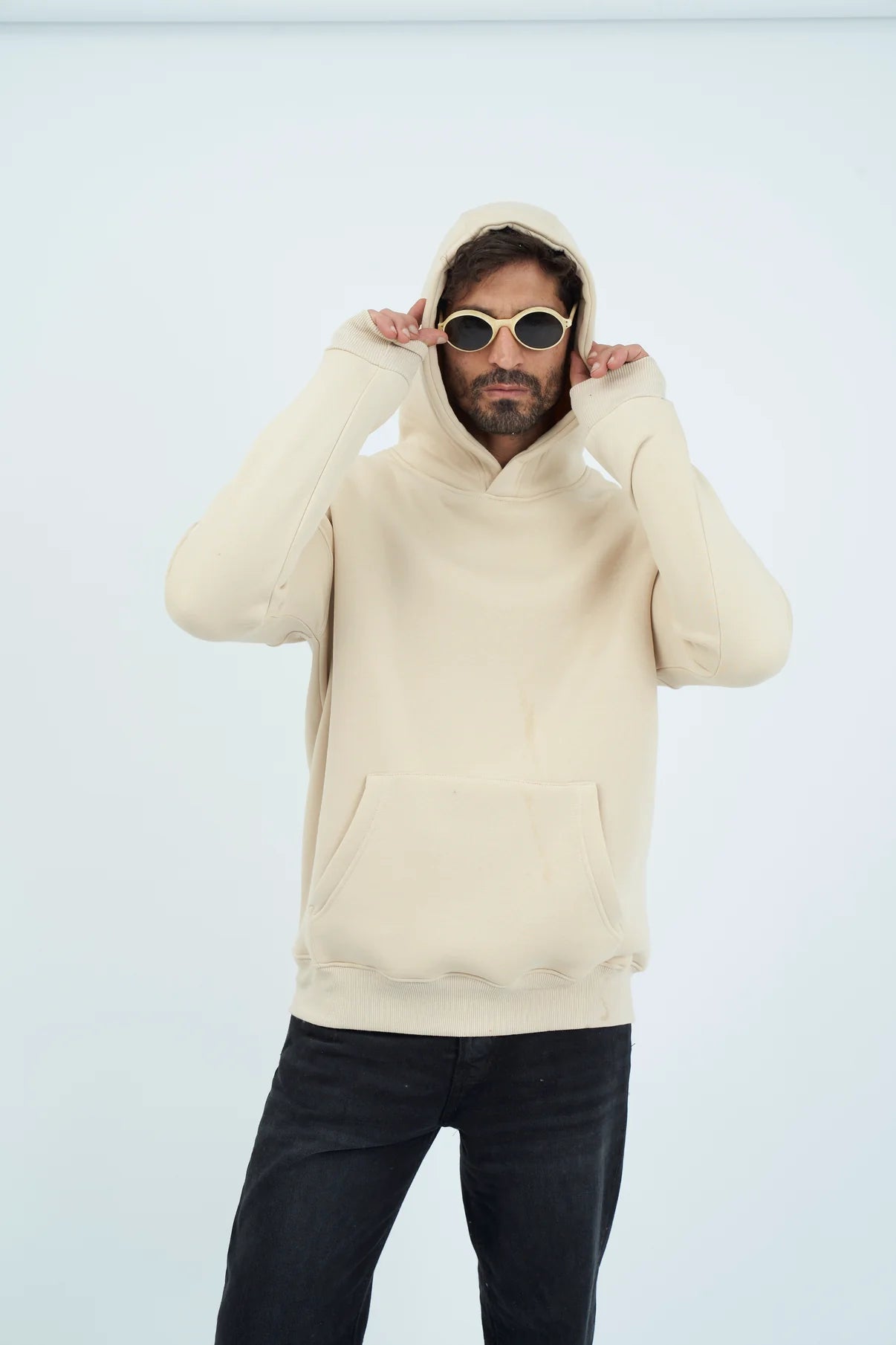 Beige Oversized Sweatshirt