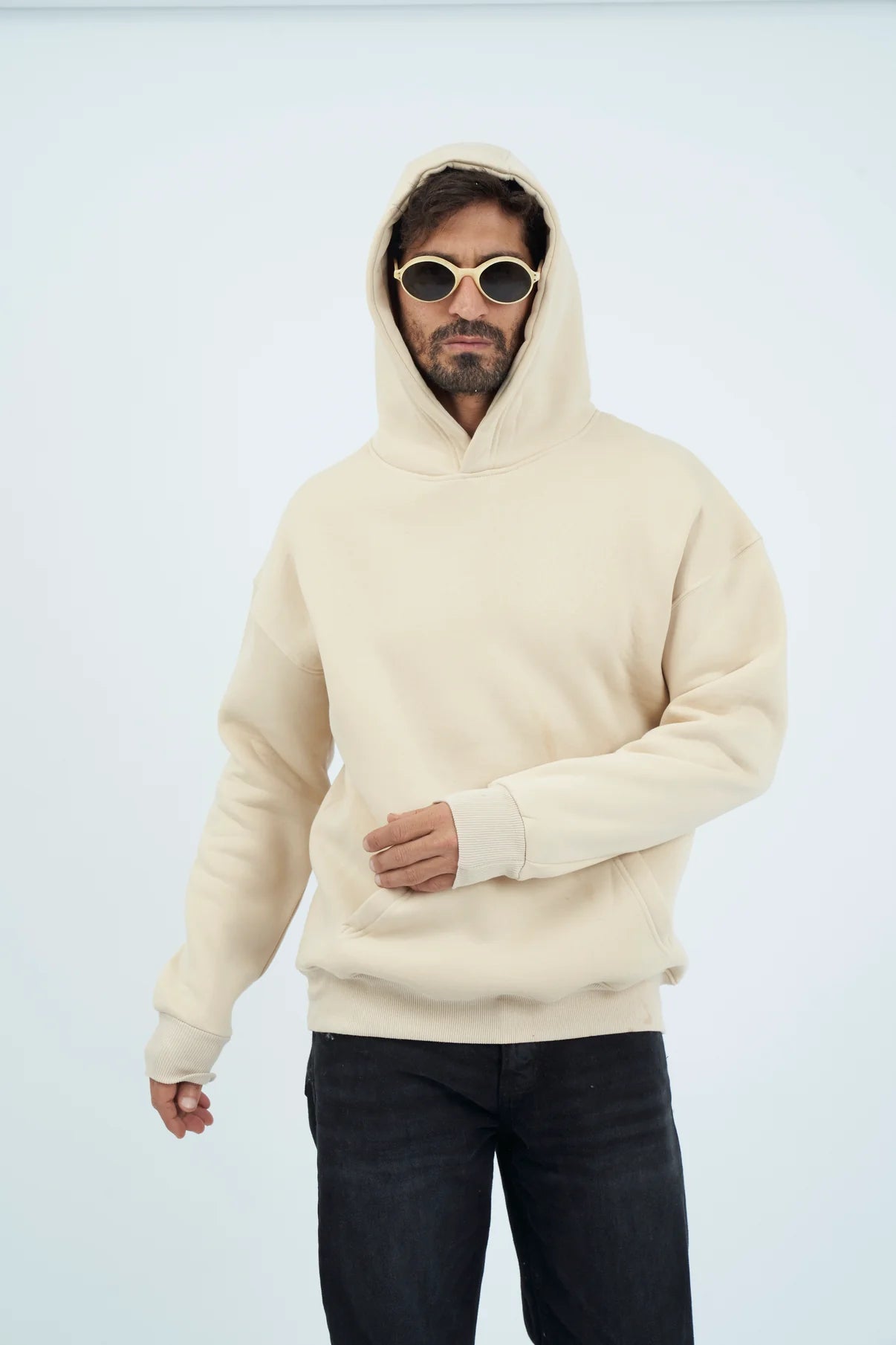 Beige Oversized Sweatshirt